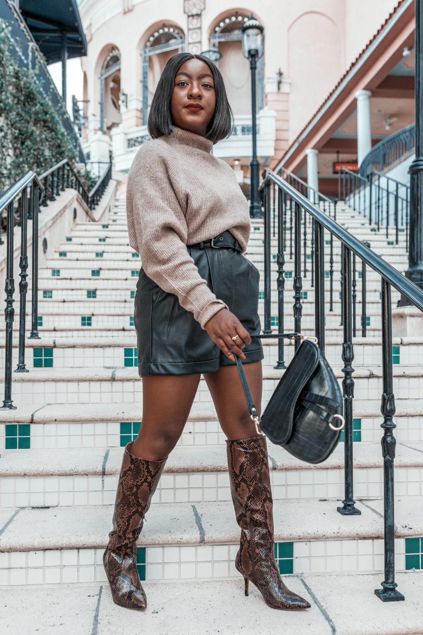 How To Style Leather Shorts For Fall — Blushful Belle