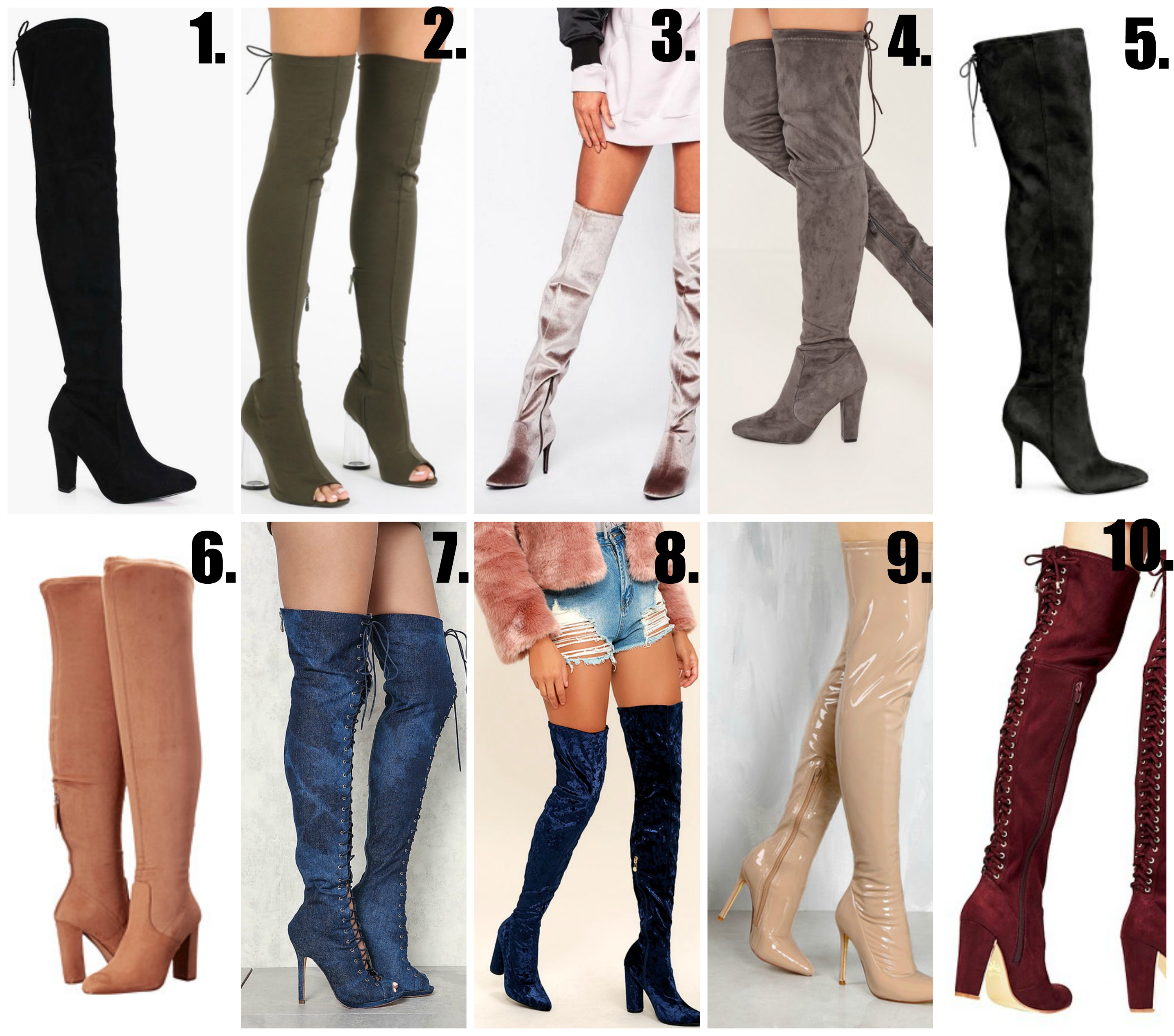 under the knee boots
